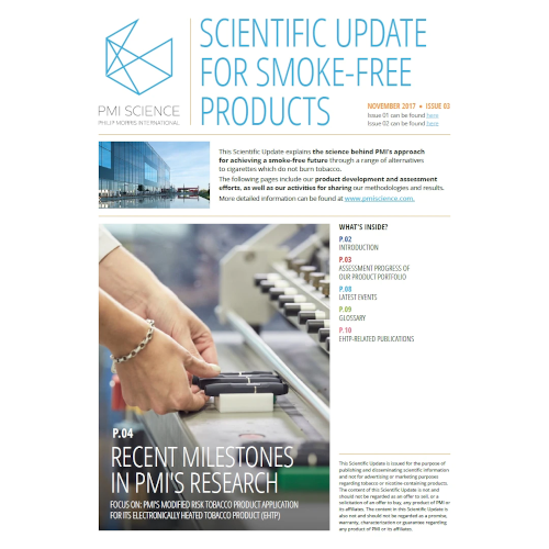 Scientific Update 3: PMI's modified risk tobacco product application for its Electronically Heated Tobacco Product (EHTP)