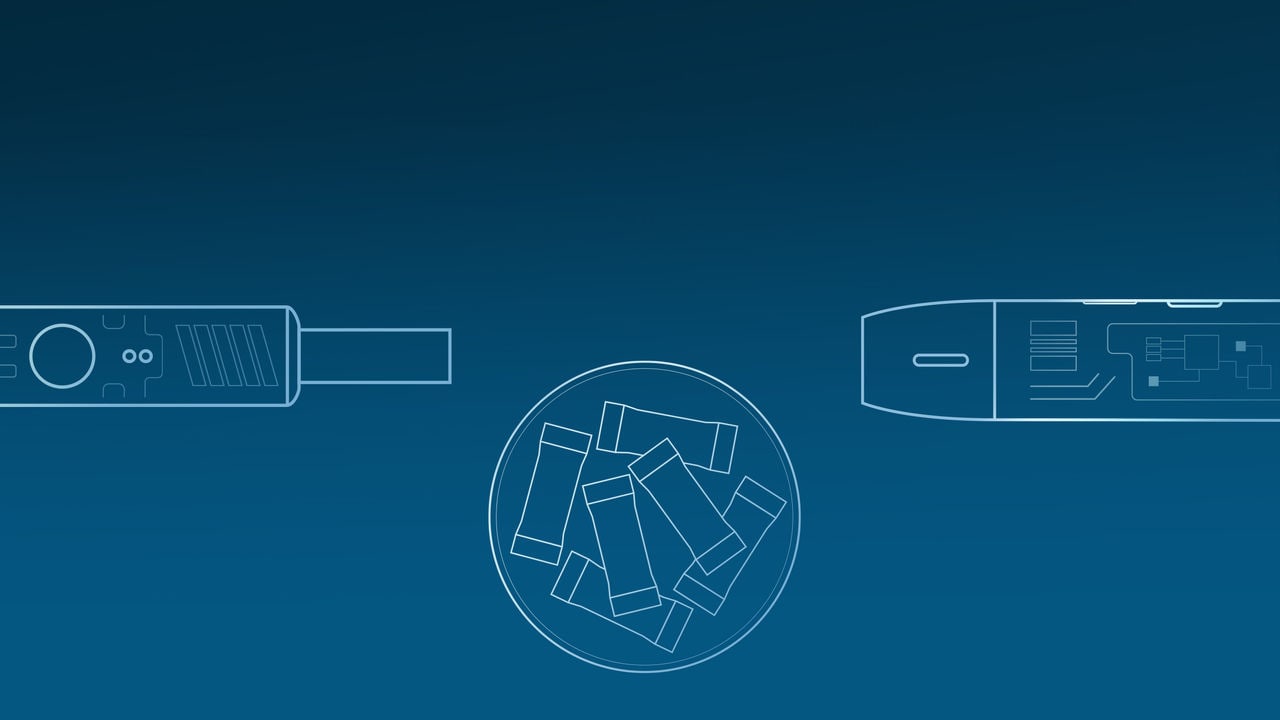 Illustration of smoke-free products.